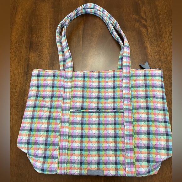 Vera Bradley Gingham Plaid Tote Bag - Picture 2 of 9
